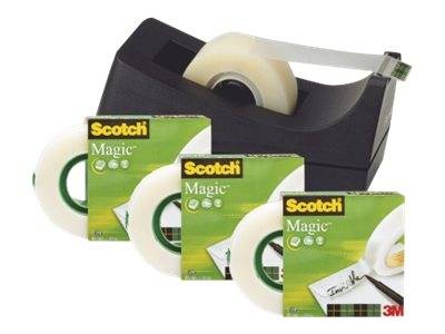 3M Scotch Magic 810 - Abroller mit Büro-Klebeband (4 Rollen)