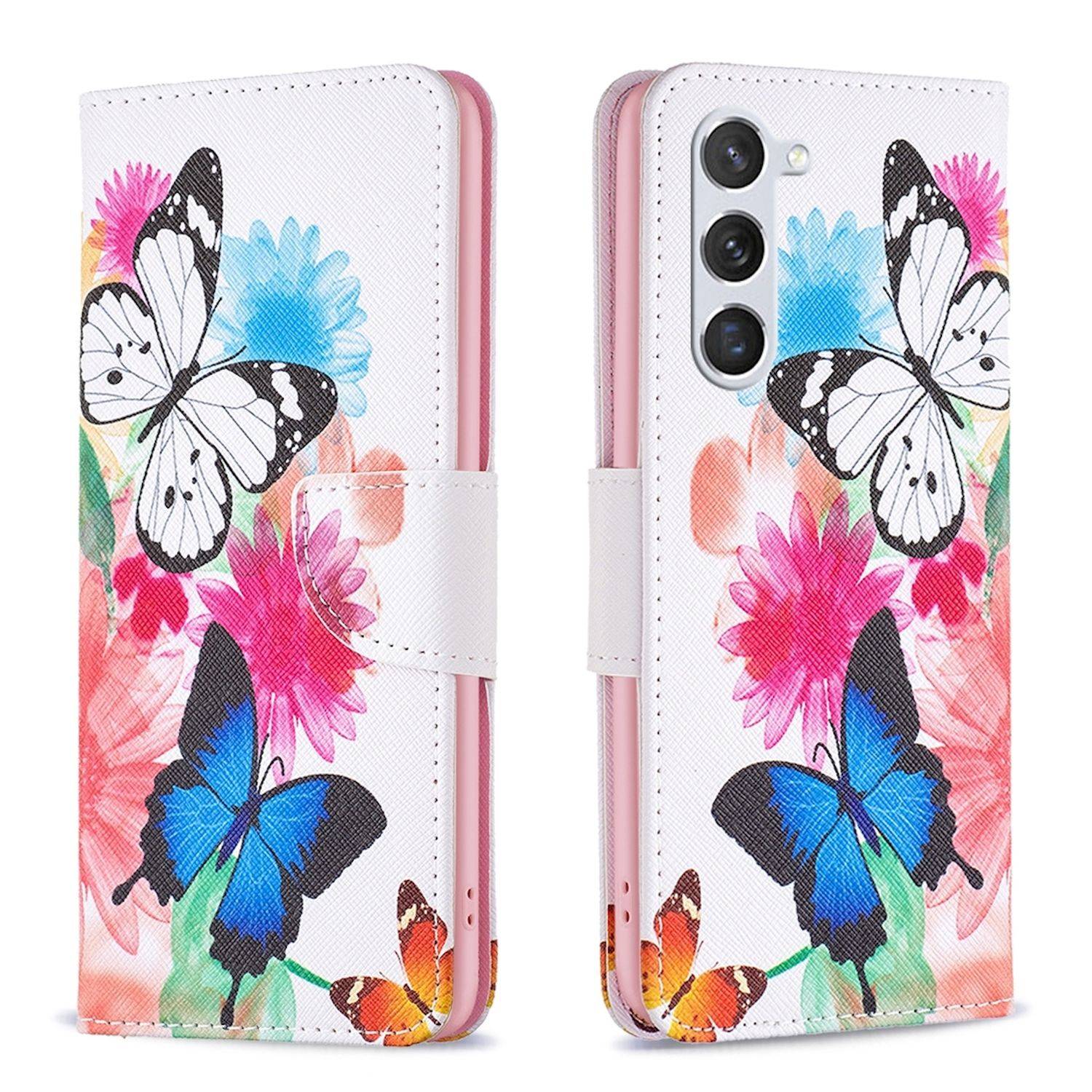 Für Samsung Galaxy S24 FE Kunstleder Tasche Hülle Book Wallet Motiv Design Etuis