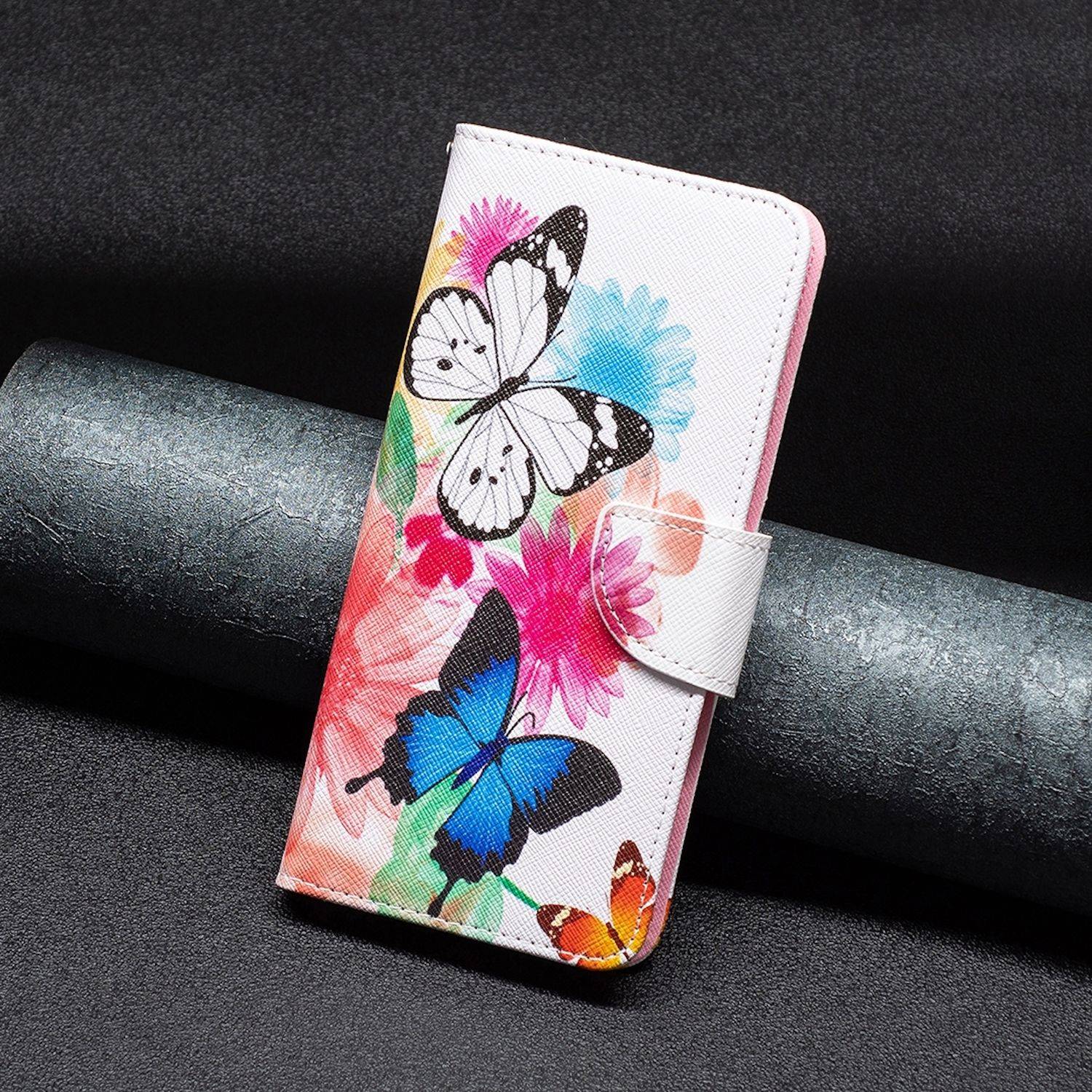 Für Samsung Galaxy S24 FE Kunstleder Tasche Hülle Book Wallet Motiv Design Etuis