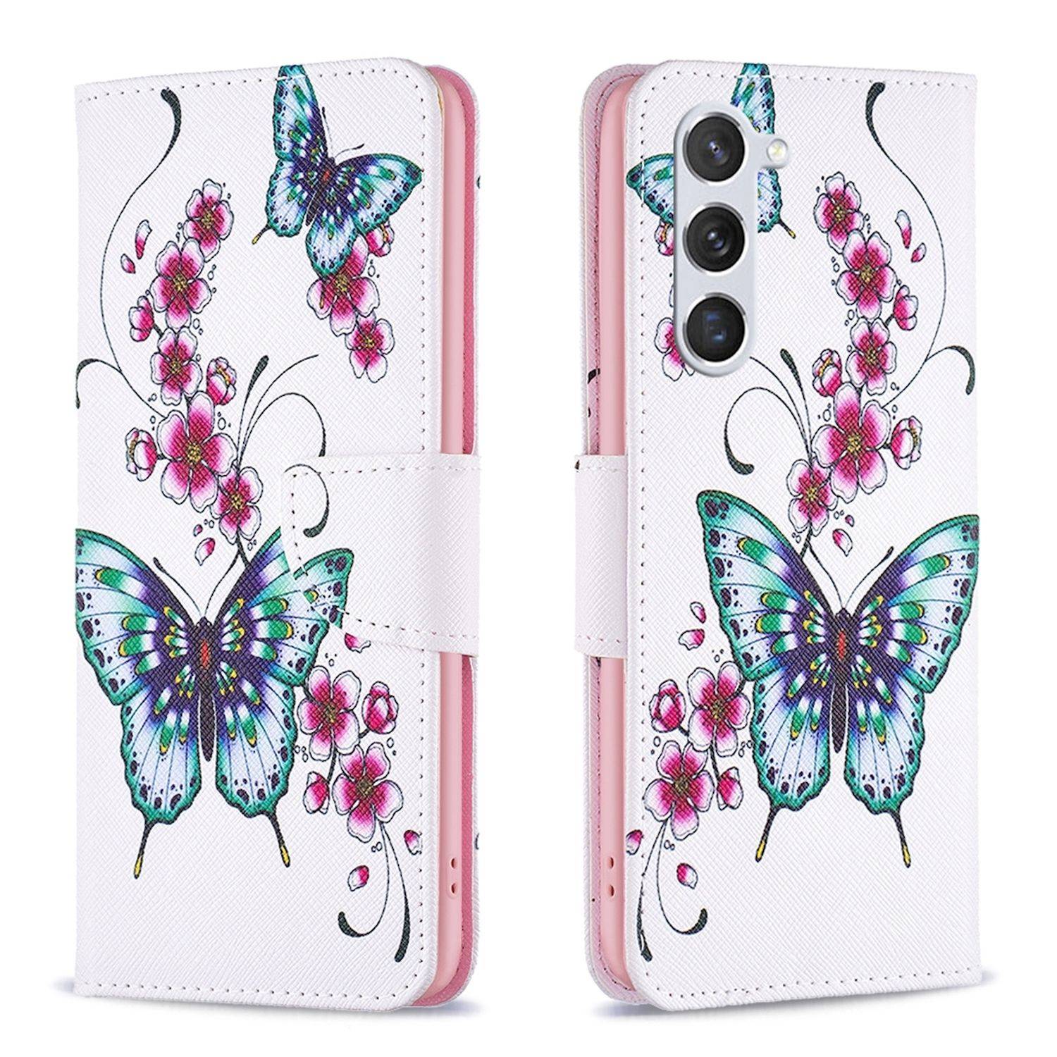 Für Samsung Galaxy S24 FE Kunstleder Tasche Hülle Book Wallet Motiv Design Etuis