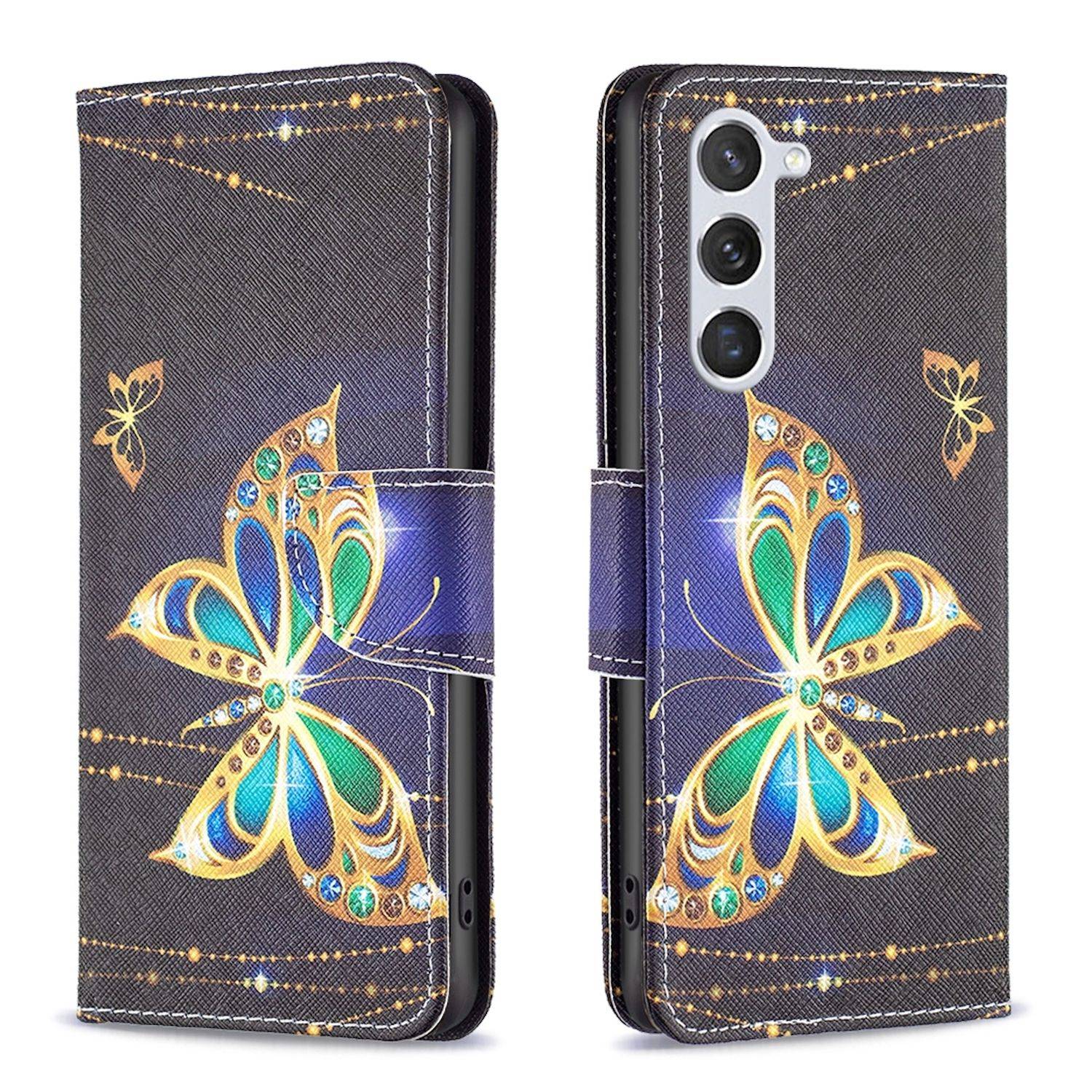 Für Samsung Galaxy S24 FE Kunstleder Tasche Hülle Book Wallet Motiv Design Etuis