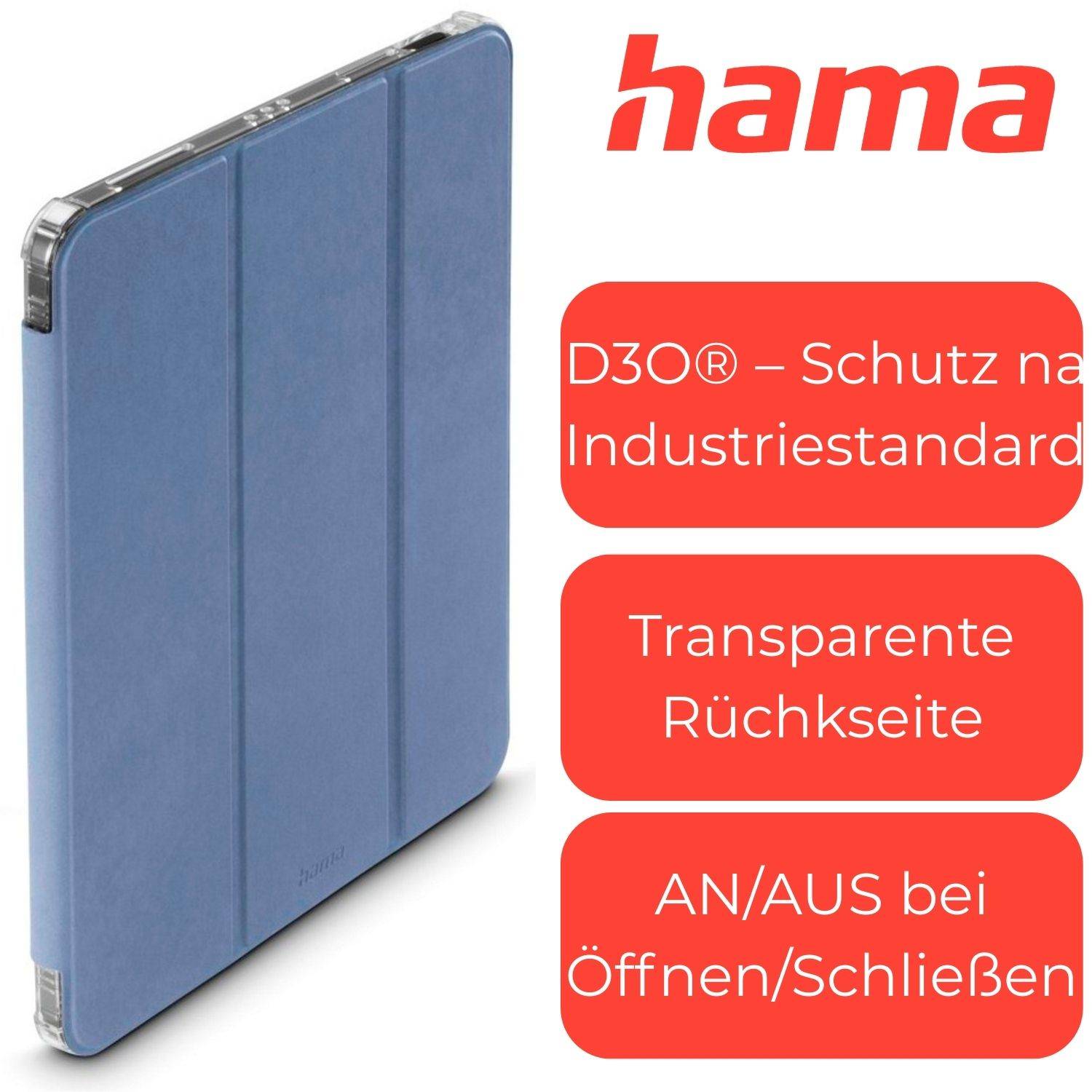 Hama D3O Rugged Case Schutzhülle Stoßfest Tasche für Apple iPad Pro 11 2025 2024