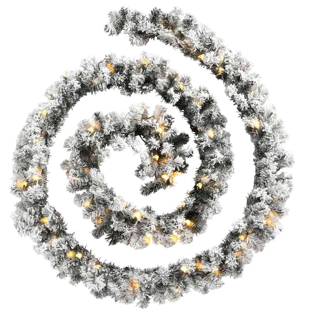 vidaXL Weihnachtsgirlande mit LED-Leuchten Grün 10 m PVC