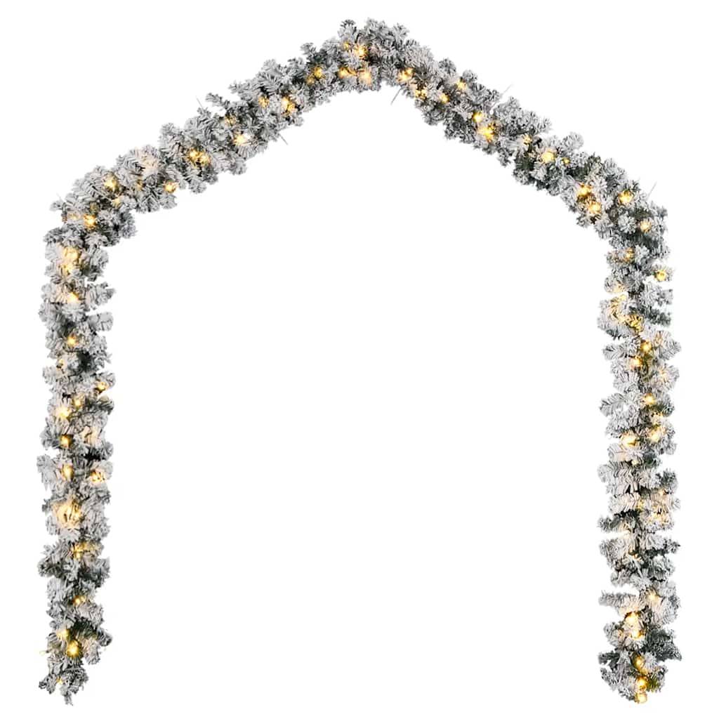 vidaXL Weihnachtsgirlande mit LED-Leuchten Grün 10 m PVC