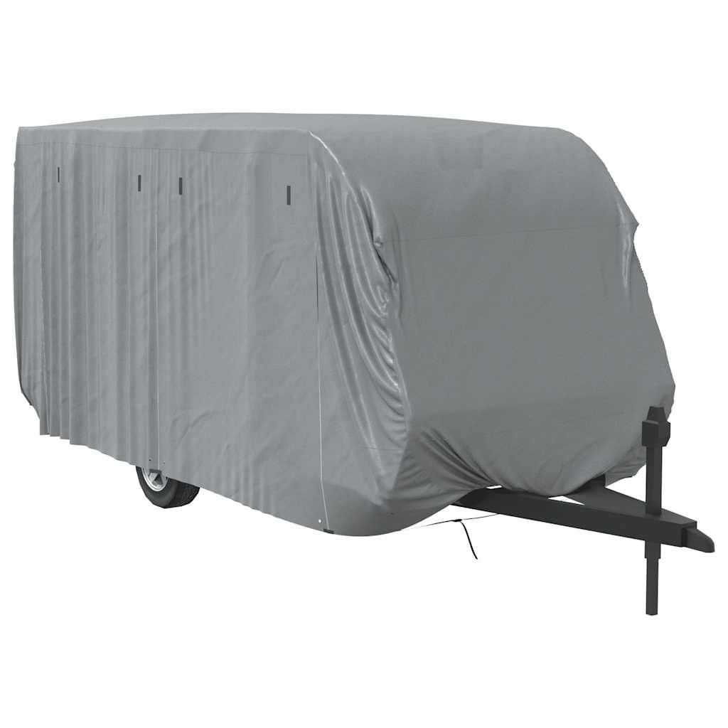 vidaXL Schutzhülle für Wohnwagen Grau 610x250x220 cm Vliesstoff