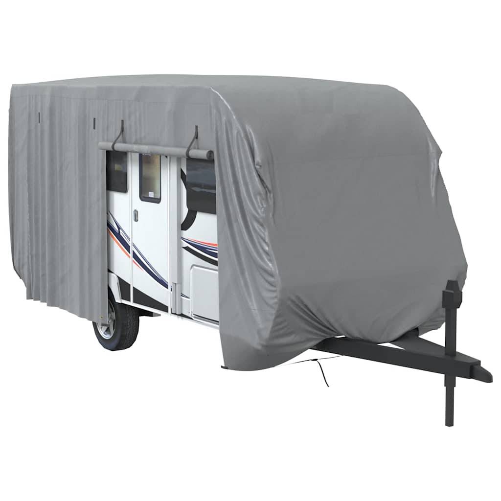 vidaXL Schutzhülle für Wohnwagen Grau 610x250x220 cm Vliesstoff