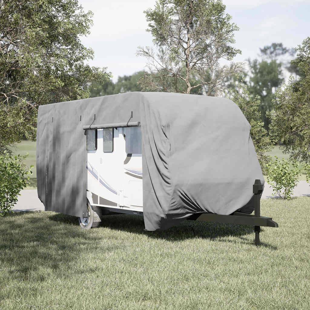 vidaXL Schutzhülle für Wohnwagen Grau 610x250x220 cm Vliesstoff