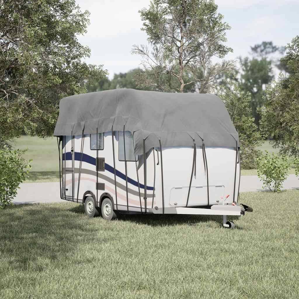 vidaXL Dachplane für Wohnwagen Grau 500x300 cm Vliesstoff
