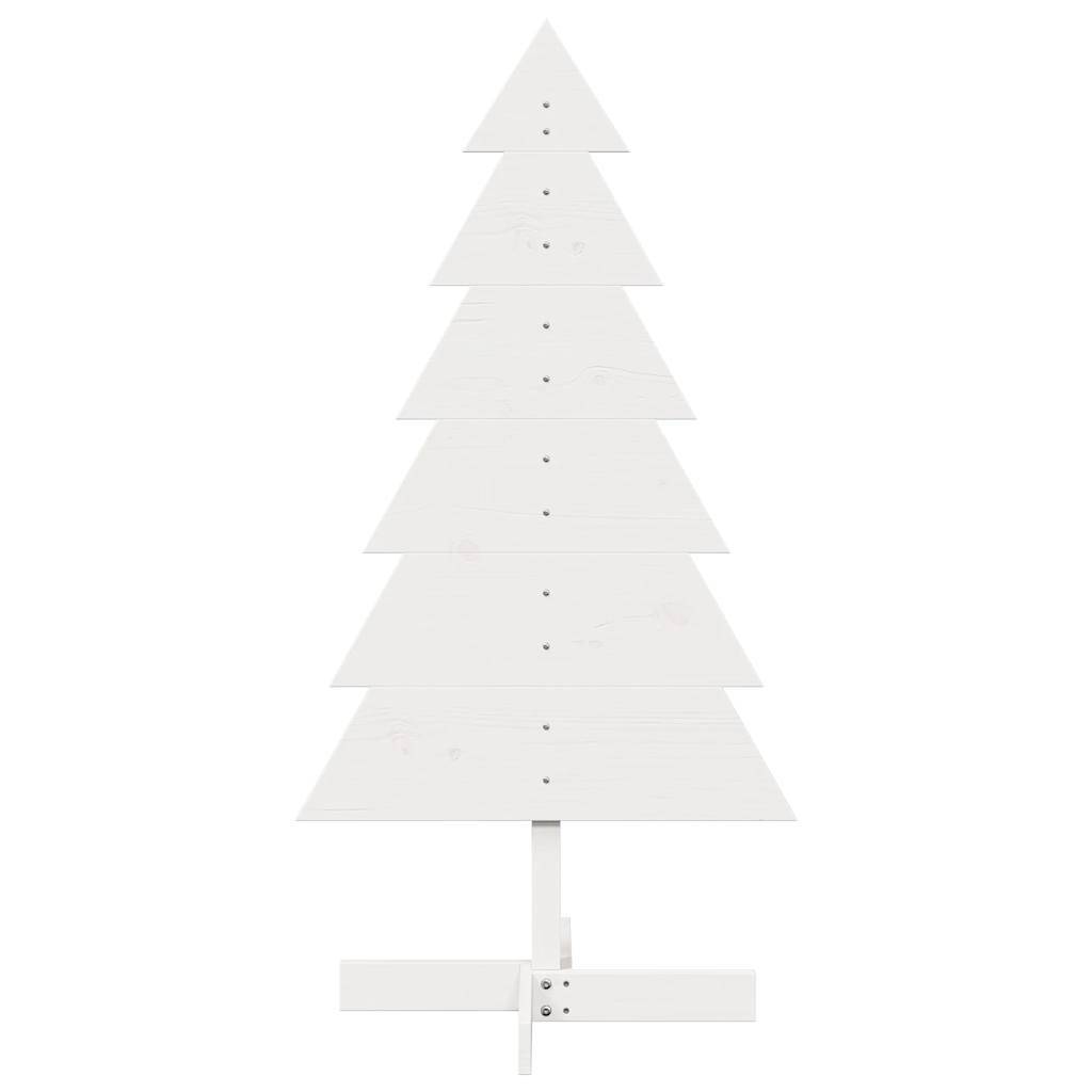 vidaXL Weihnachtsbaum zum Schmücken Weiß 120 cm Massivholz Kiefer