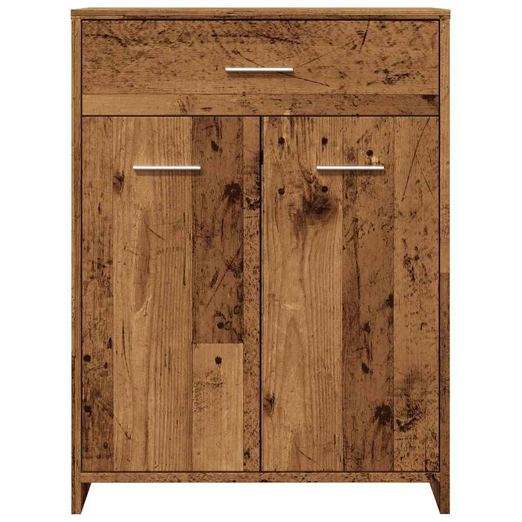 vidaXL Badschrank Altholz-Optik 60x33x80 cm Holzwerkstoff