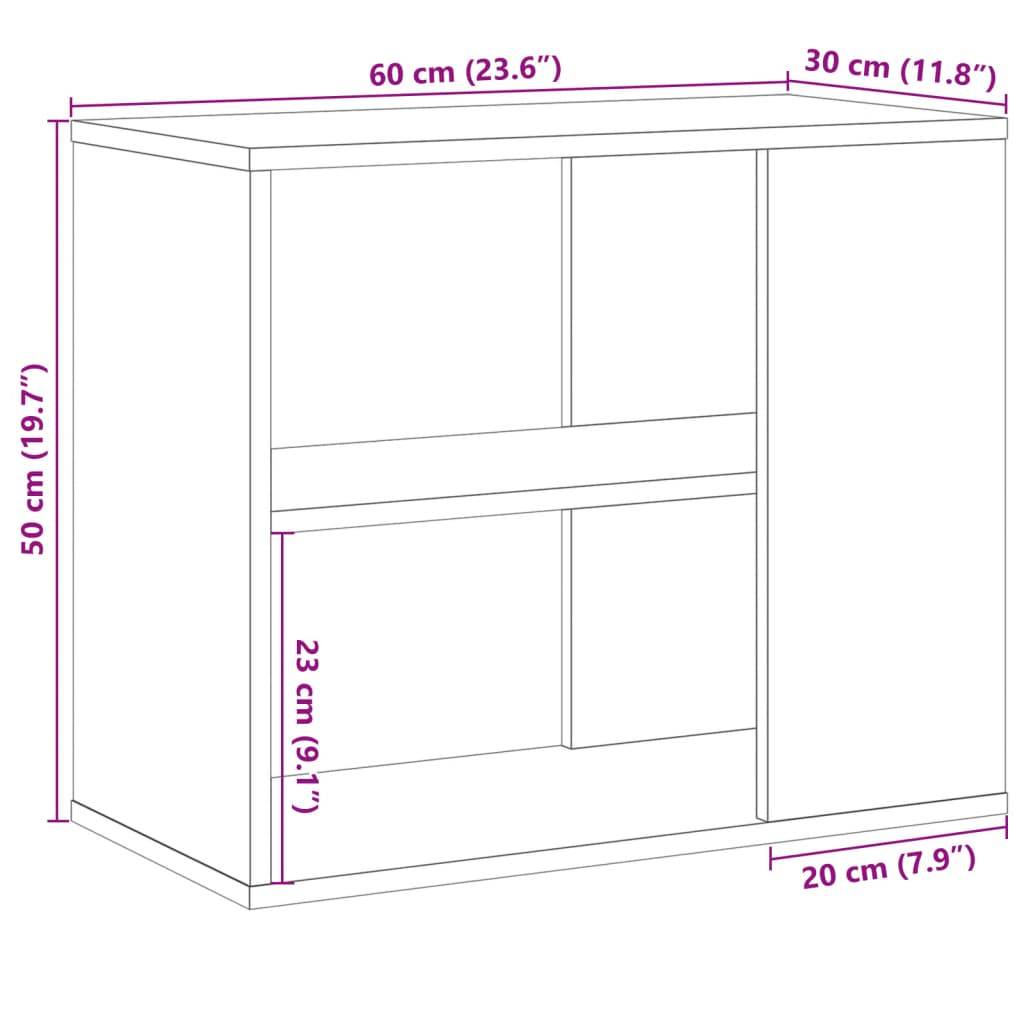 vidaXL Beistellschrank Altholz-Optik 60x30x50 cm Holzwerkstoff