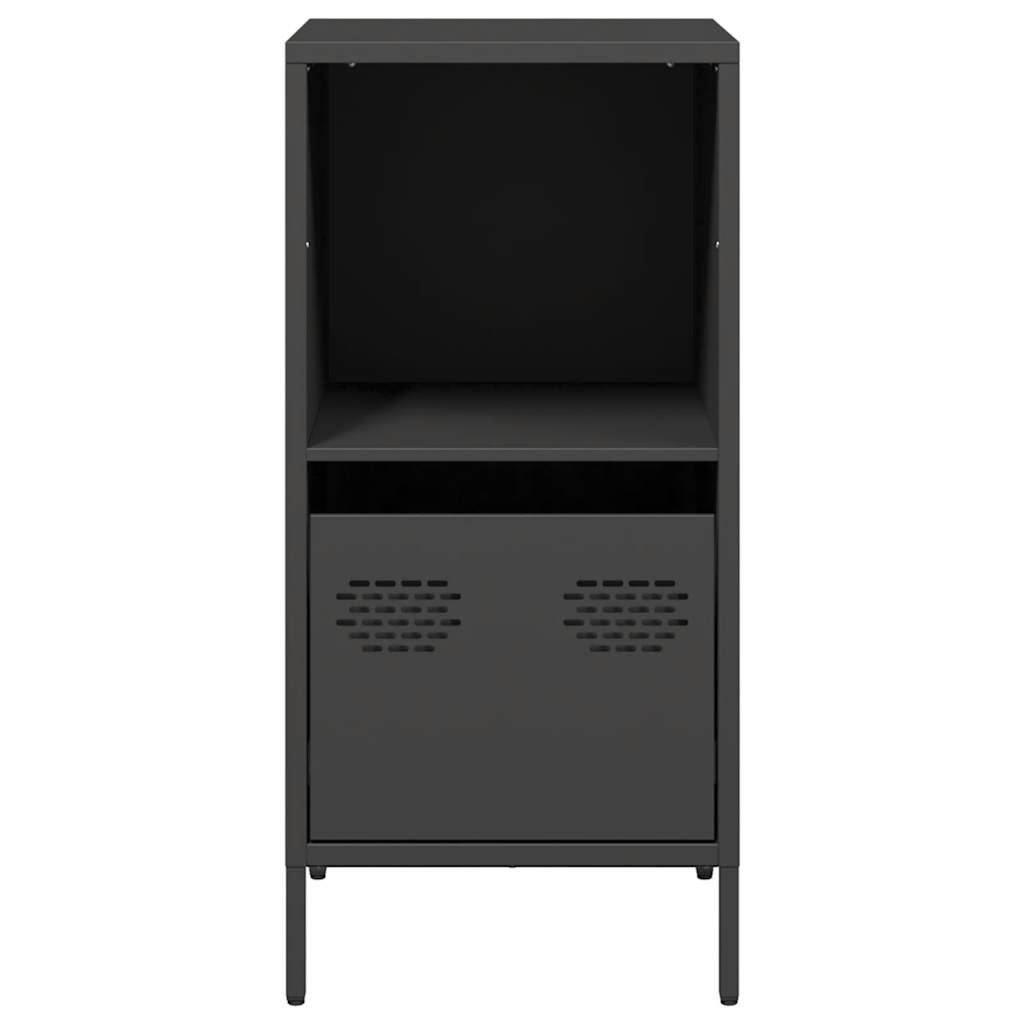 vidaXL Sideboard Schwarz 35x39x73,5 cm Kaltgewalzter Stahl