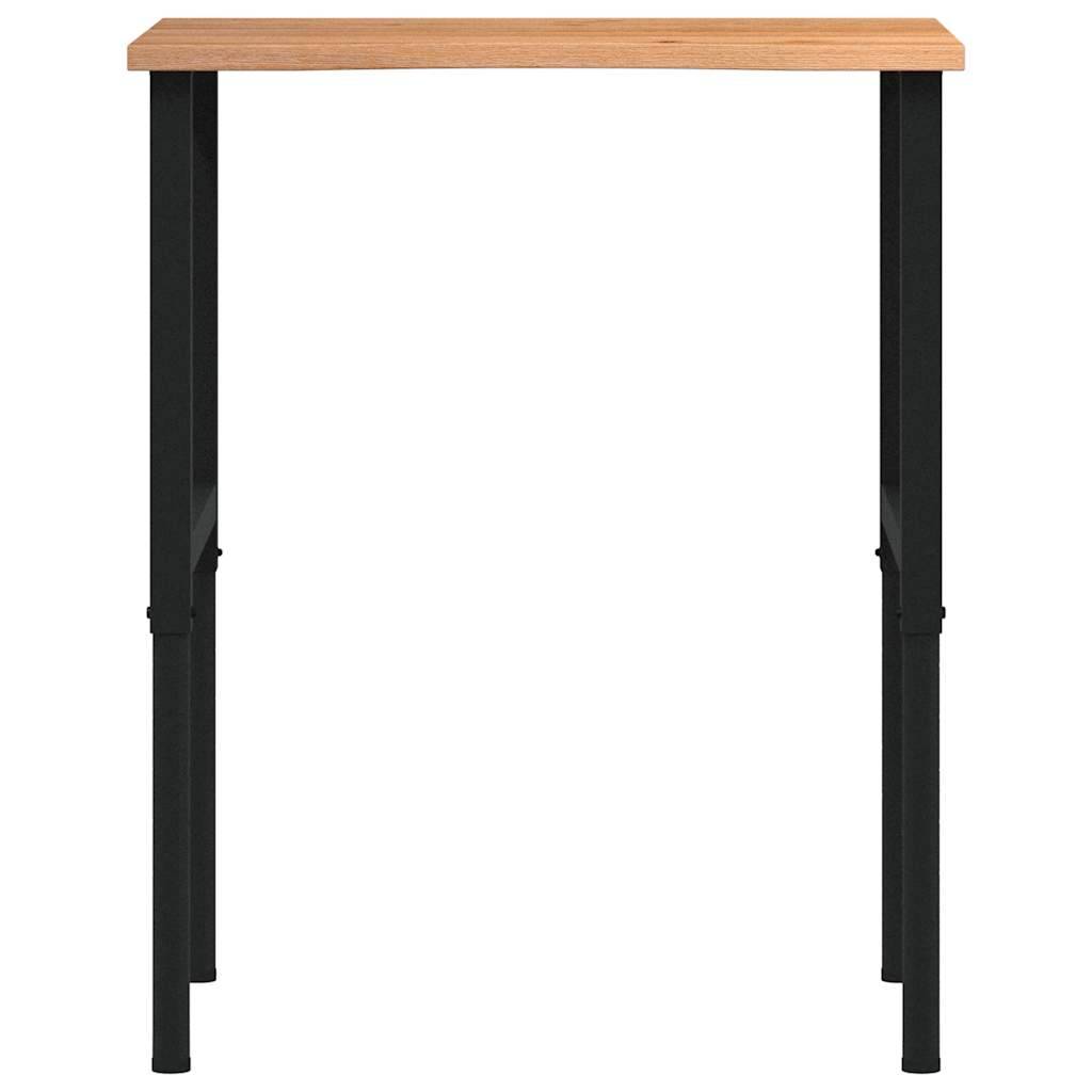 vidaXL Werkbank Hellbraun 80x60x(71,5-98) cm Massivholz Eiche