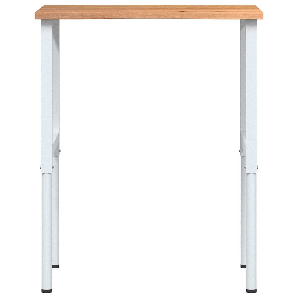 vidaXL Werkbank Hellbraun 80x60x(71,5-98) cm Massivholz Eiche