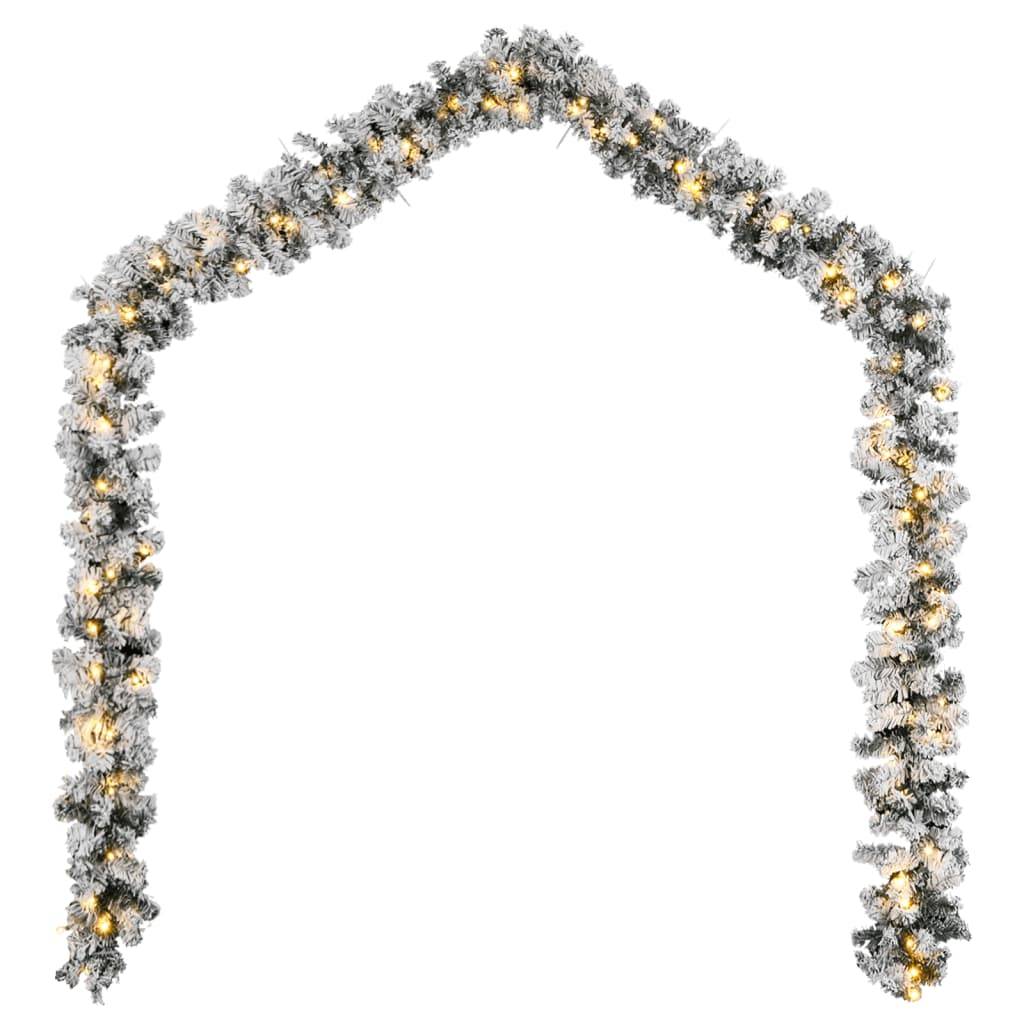 vidaXL Weihnachtsgirlande mit LED-Leuchten Grün 20 m PVC