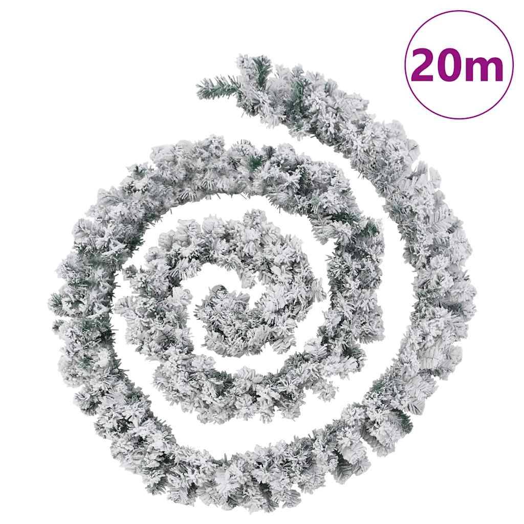 vidaXL Weihnachtsgirlande mit LED-Leuchten Grün 20 m PVC