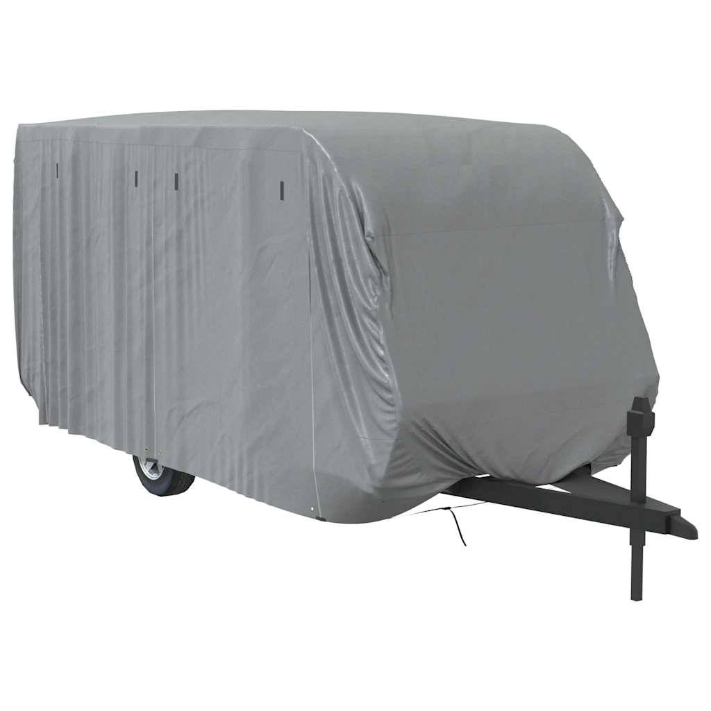 vidaXL Schutzhülle für Wohnwagen Grau 550x250x220 cm Vliesstoff