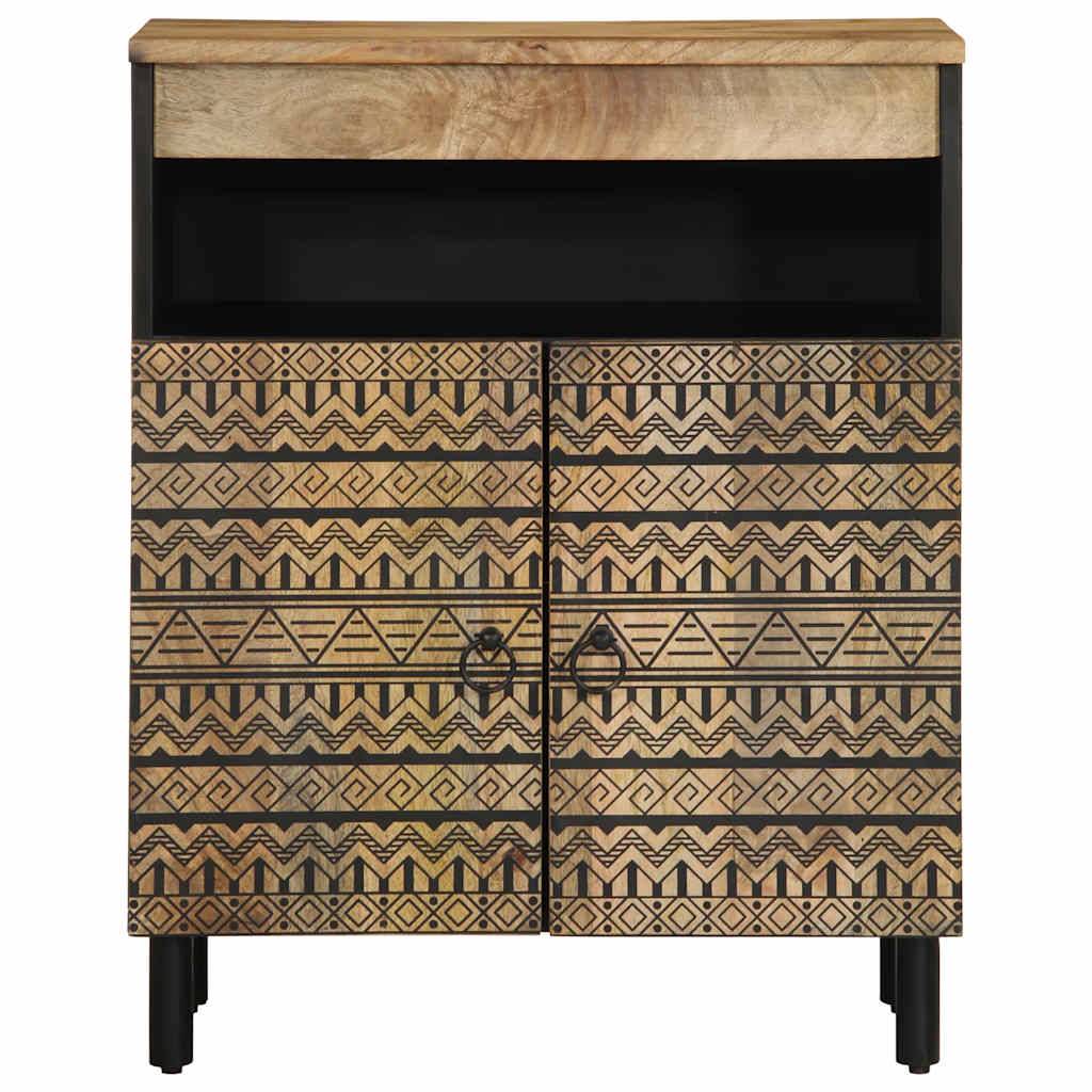 vidaXL Sideboard 60x33,5x75 cm Raues Mangoholz