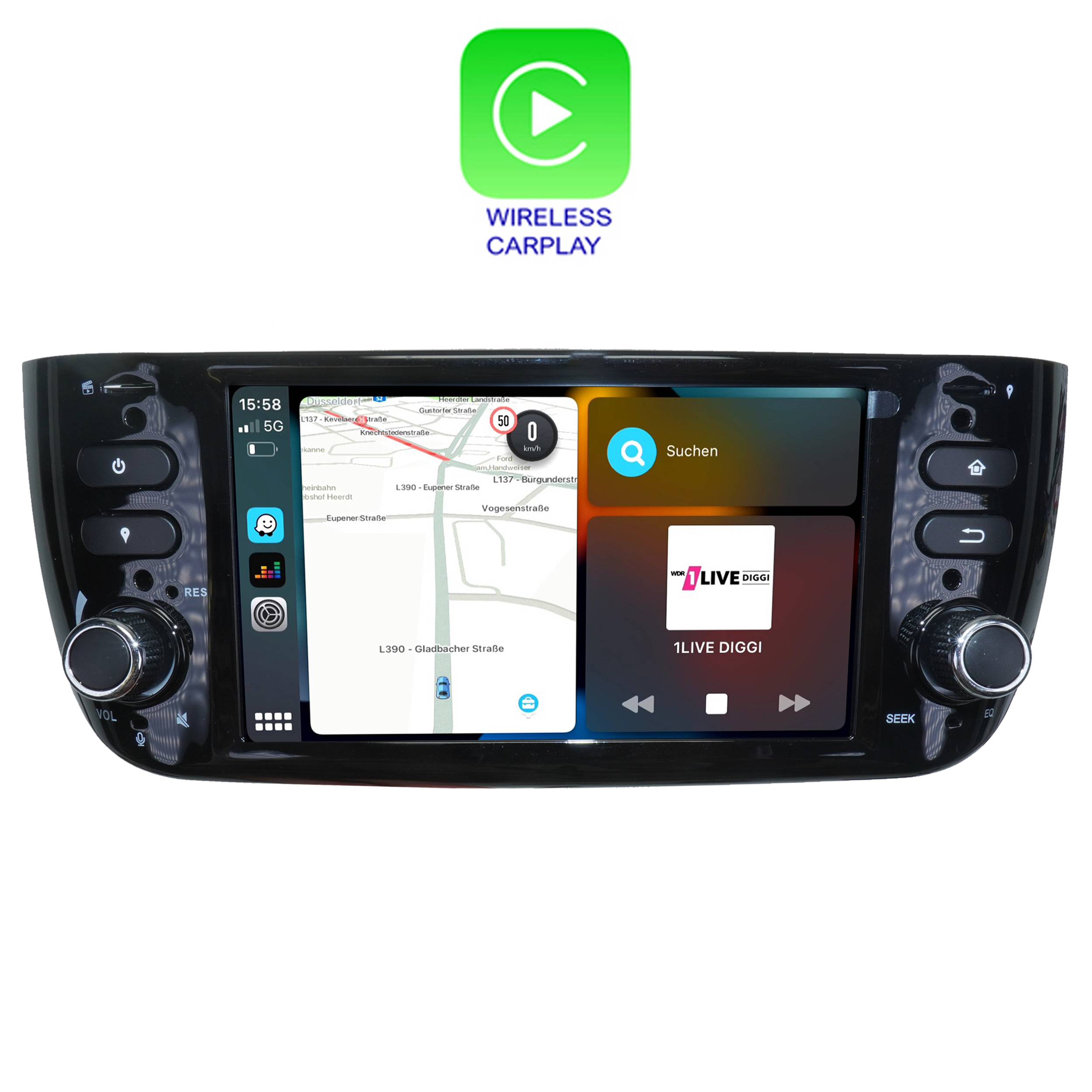 Für Fiat Punto 7" Touchscreen Android Autoradio GPS Navigation CarPlay