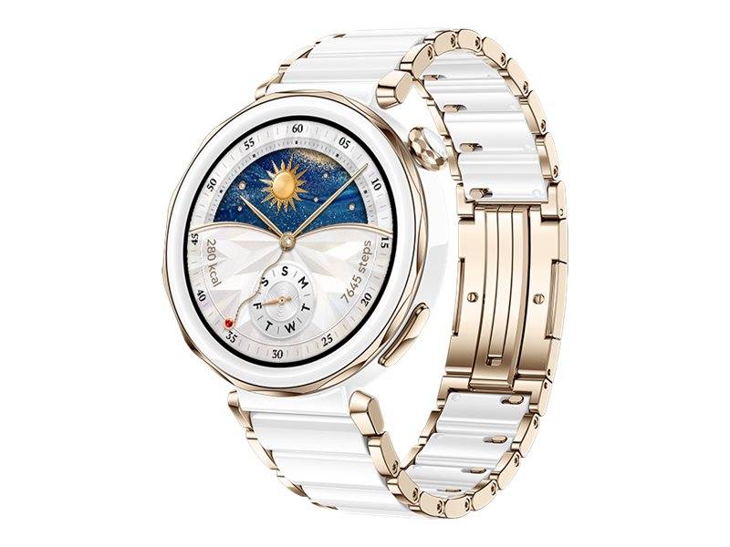 Huawei Watch GT 5 Pro - 42 mm - weiß Keramik - intelligente Uhr mit Riemen - Handgelenkgröße: 130-190 mm - Anzeige 3.4 c