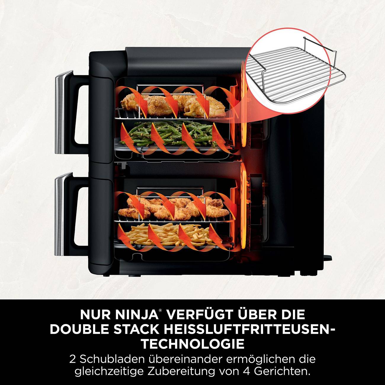 Ninja Double Stack SL300EU Heißluftfritteuse