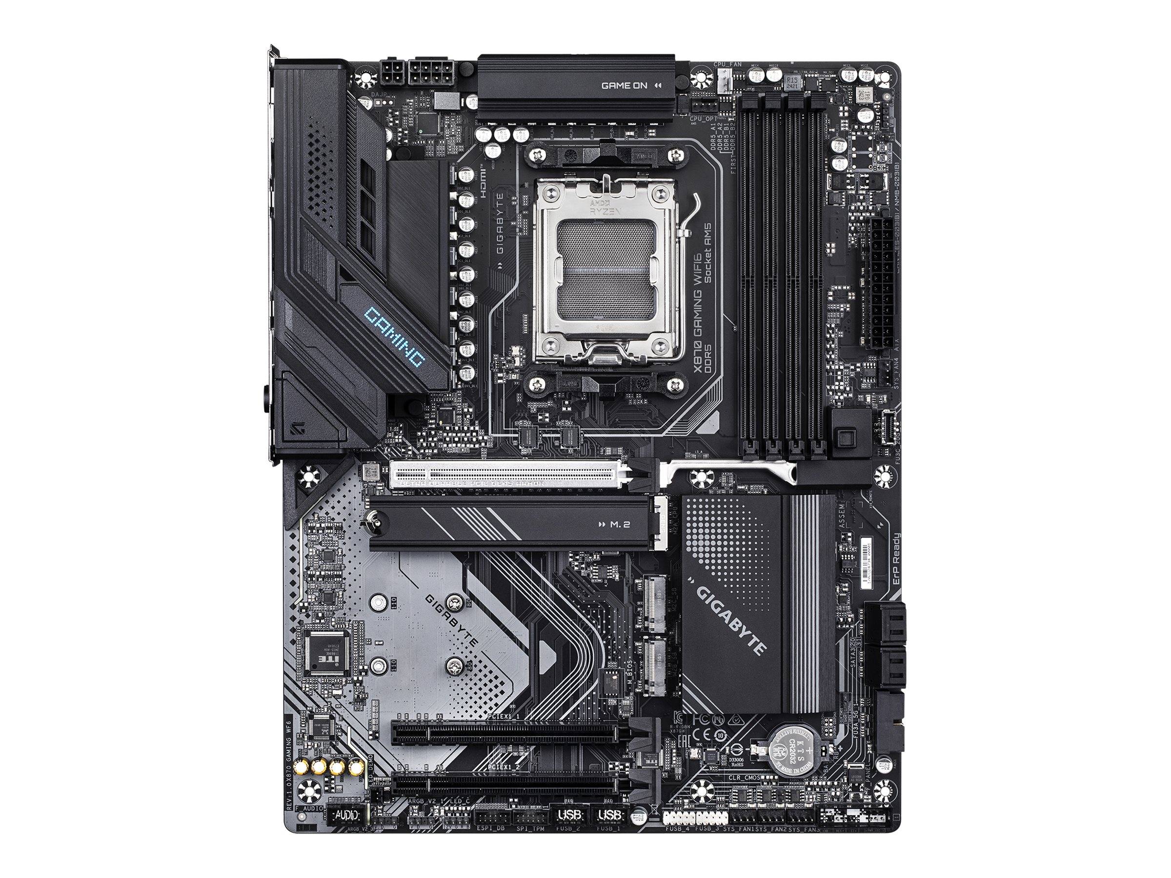 Gigabyte X870 GAMING WIFI6 - Motherboard - ATX - Socket AM5 - AMD X870 Chipsatz - USB4, USB 3.2 Gen 2, USB 3.2 Gen 1, US