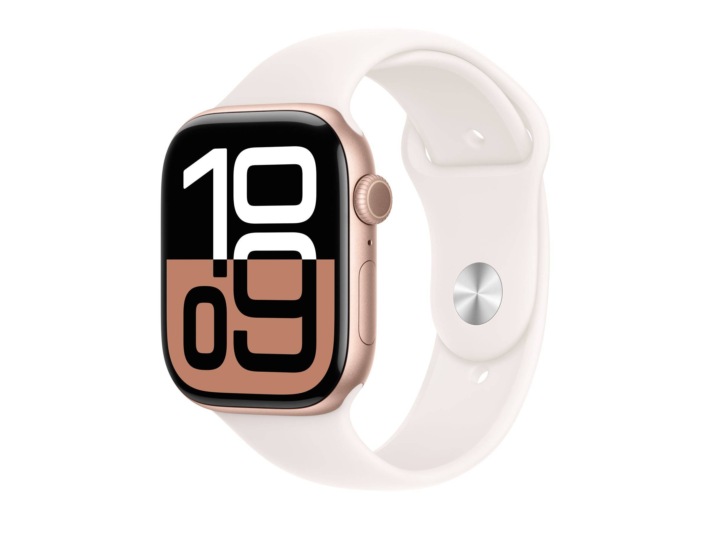 APPLE Watch Series 10 GPS 46mm Rose Gold Aluminium Case with Light Blush Sport Band - M/L