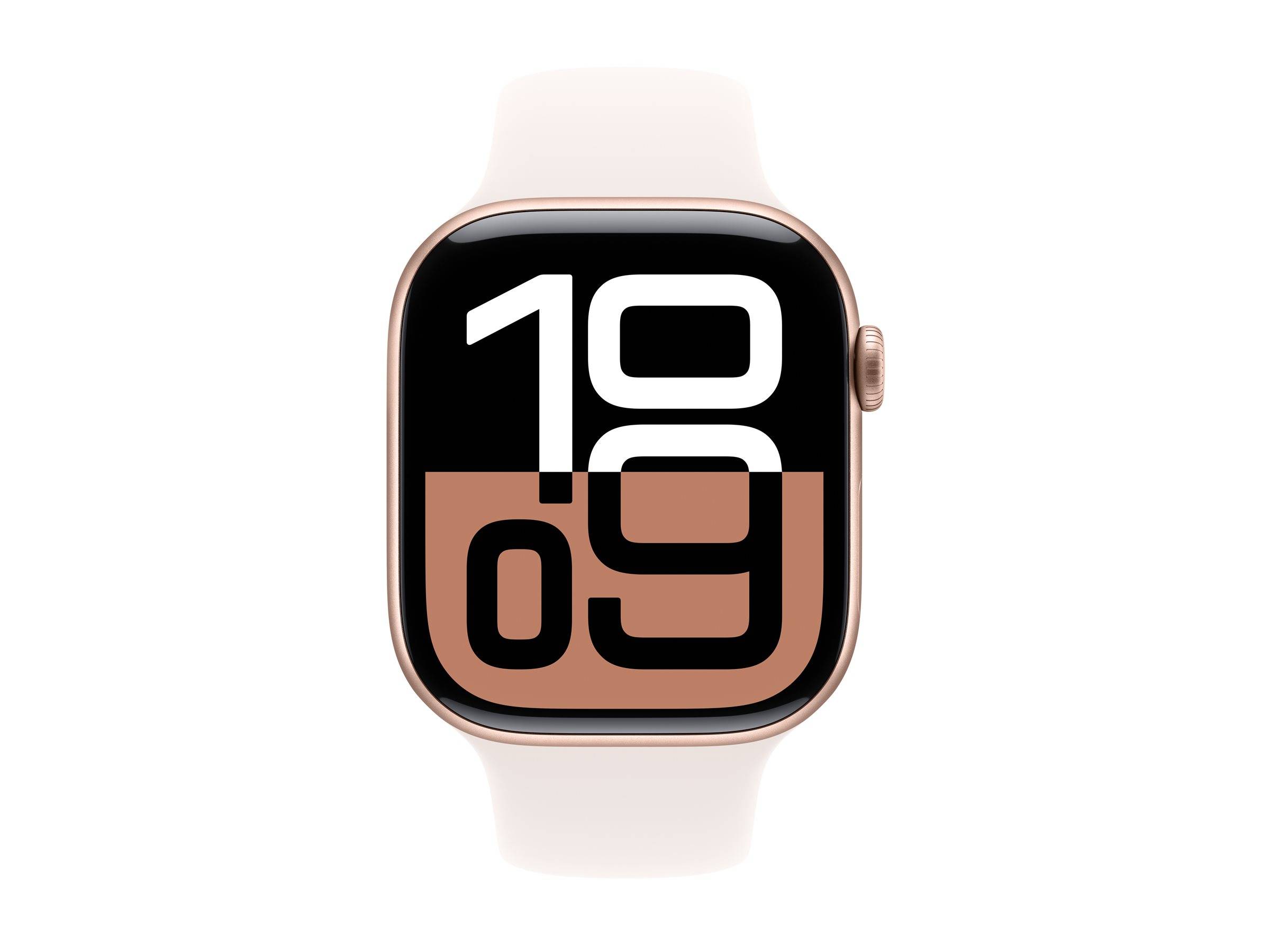 APPLE Watch Series 10 GPS 46mm Rose Gold Aluminium Case with Light Blush Sport Band - M/L