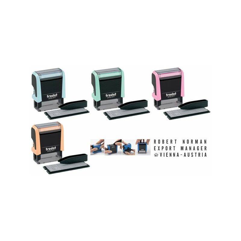 trodat Textstempel-Set Printy 4911 Typomatic, pastell-blau