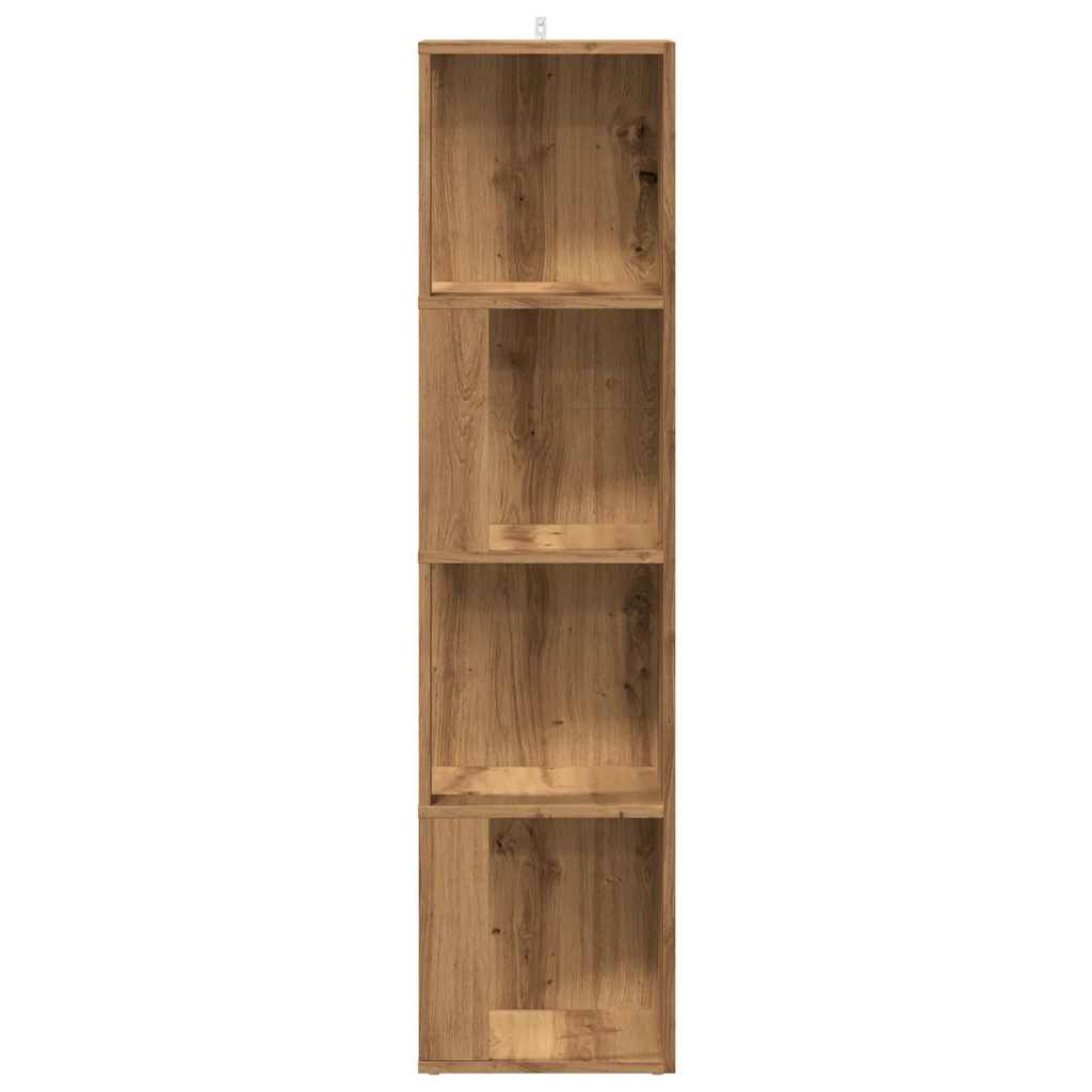vidaXL Eckregal Artisan-Eiche 33x33x132 cm Holzwerkstoff