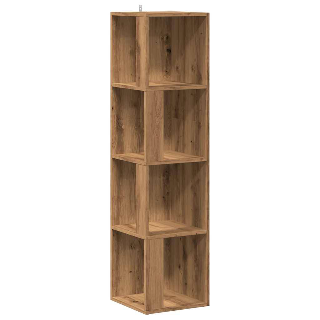 vidaXL Eckregal Artisan-Eiche 33x33x132 cm Holzwerkstoff