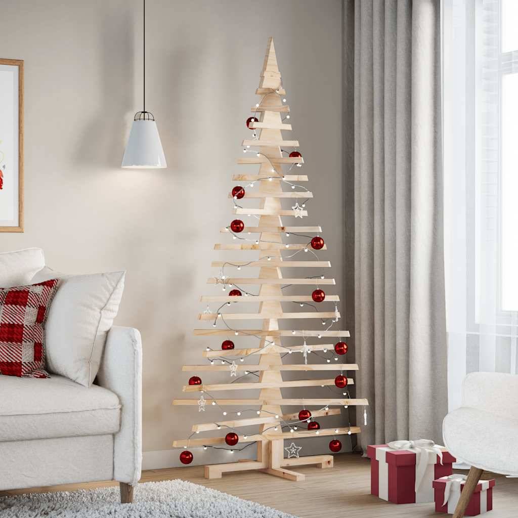 vidaXL Weihnachtsbaum Holz zum Schmücken 180 cm Massivholz Kiefer