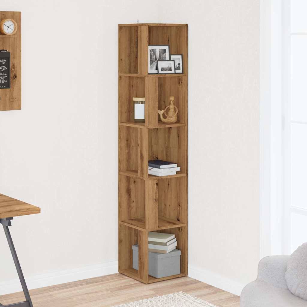 vidaXL Eckregal Artisan-Eiche 33x33x165 cm Holzwerkstoff