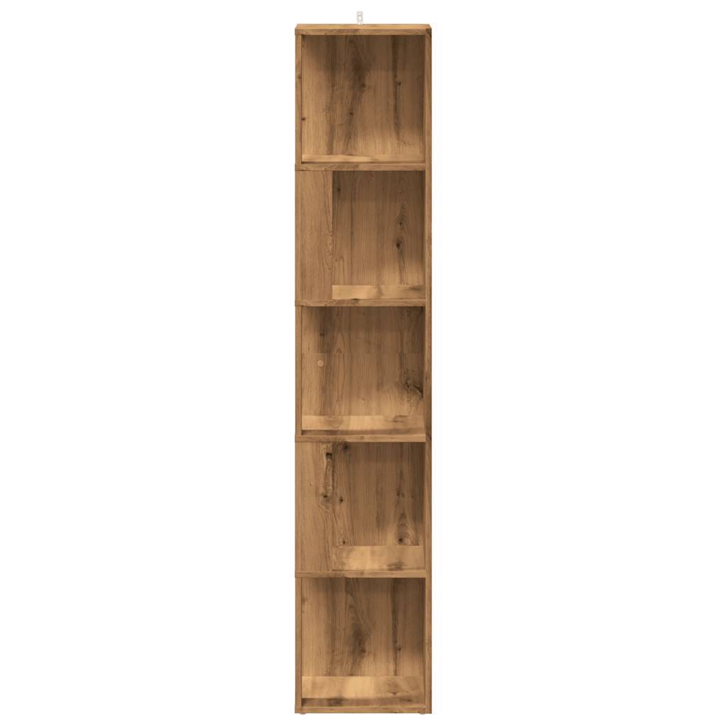 vidaXL Eckregal Artisan-Eiche 33x33x165 cm Holzwerkstoff