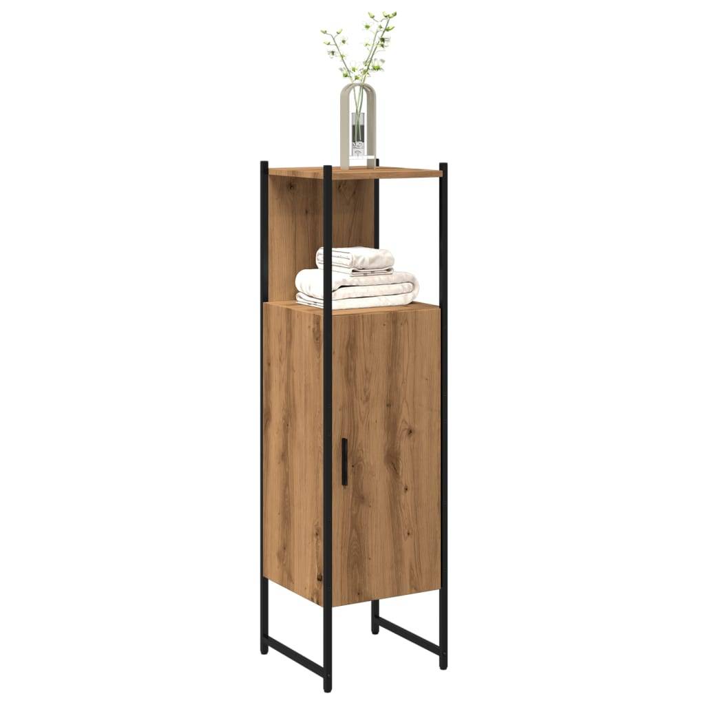 vidaXL Badschrank Artisan-Eiche 33x33x120,5 cm Holzwerkstoff