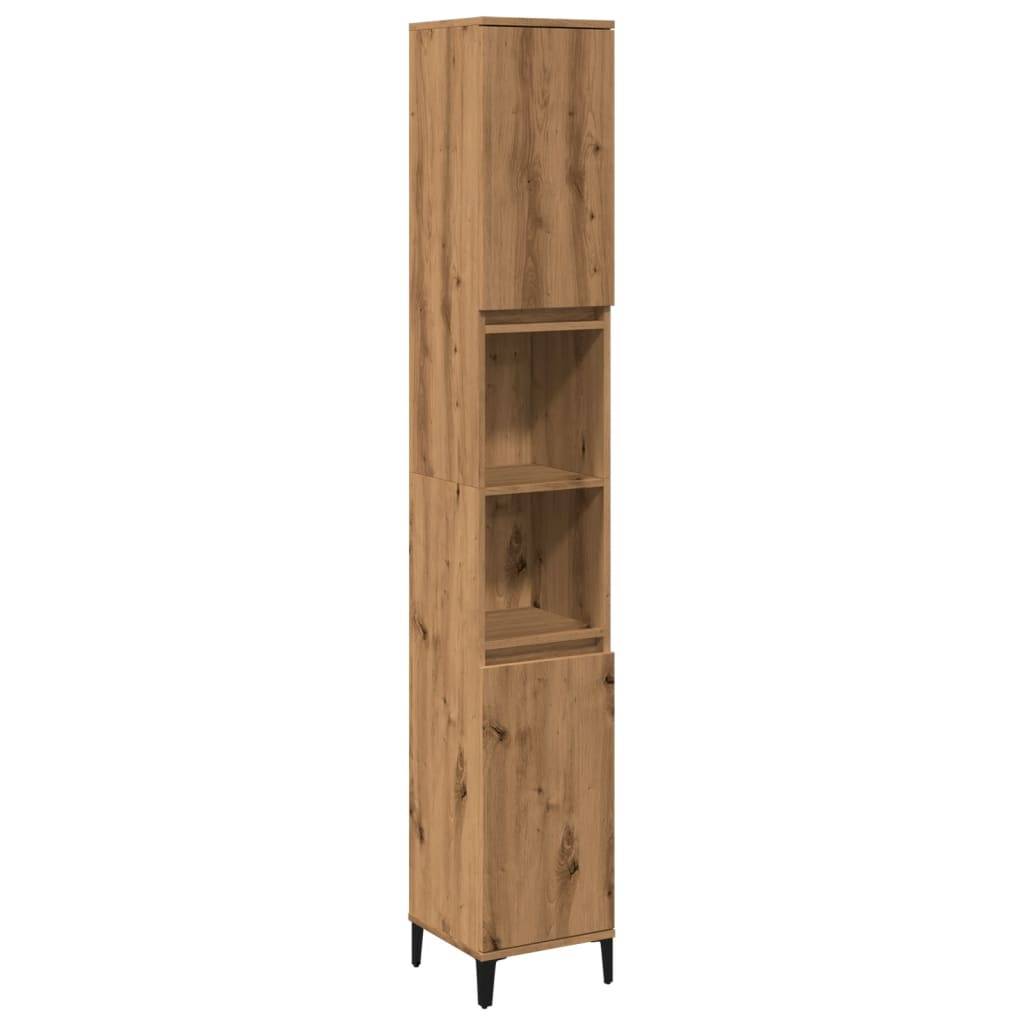 vidaXL Badschrank Artisan-Eiche 30x30x190 cm Holzwerkstoff