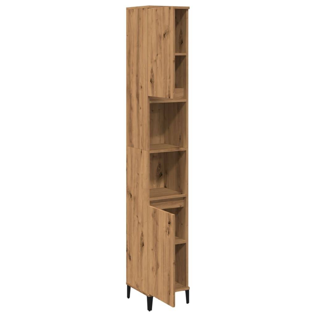 vidaXL Badschrank Artisan-Eiche 30x30x190 cm Holzwerkstoff