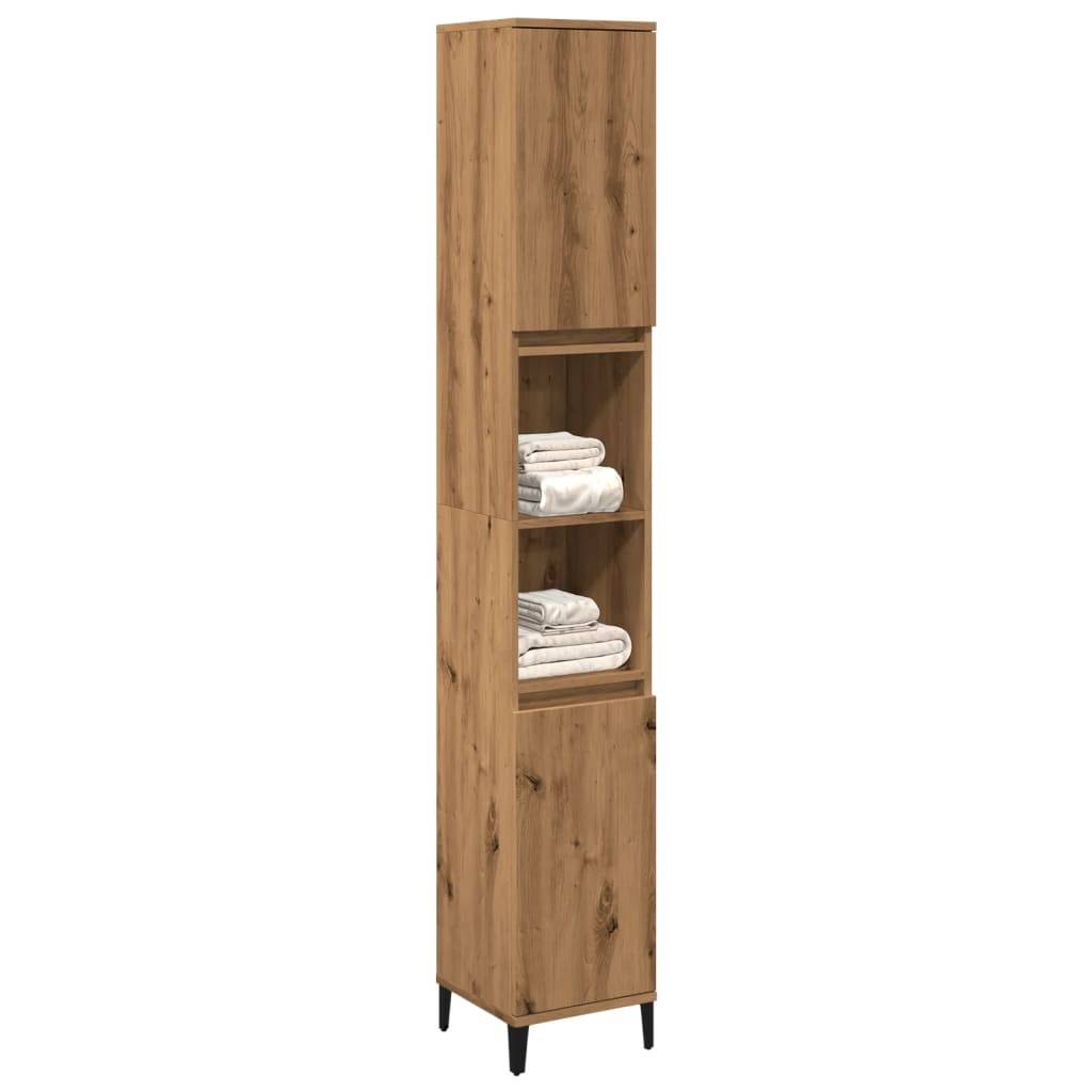 vidaXL Badschrank Artisan-Eiche 30x30x190 cm Holzwerkstoff