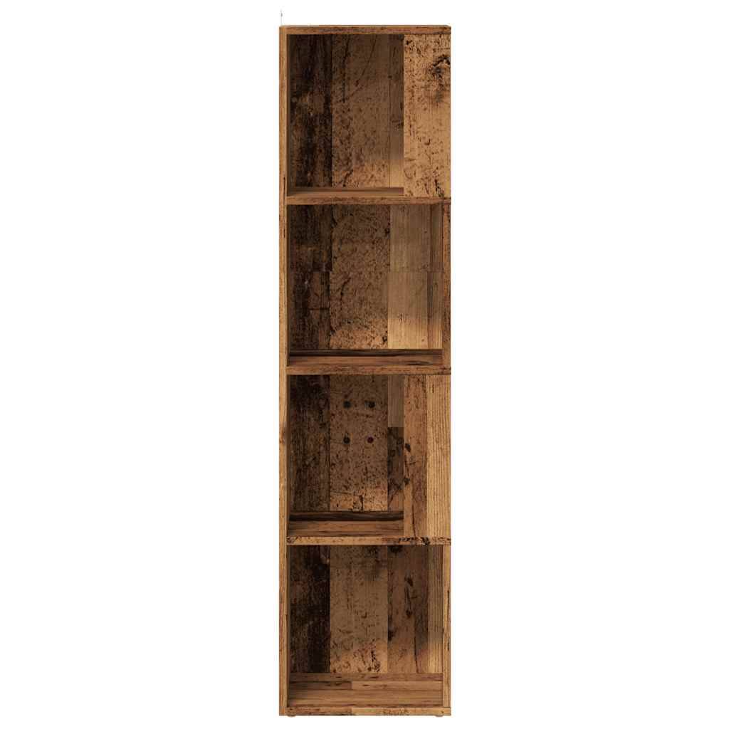 vidaXL Eckregal Altholz-Optik 33x33x132 cm Holzwerkstoff