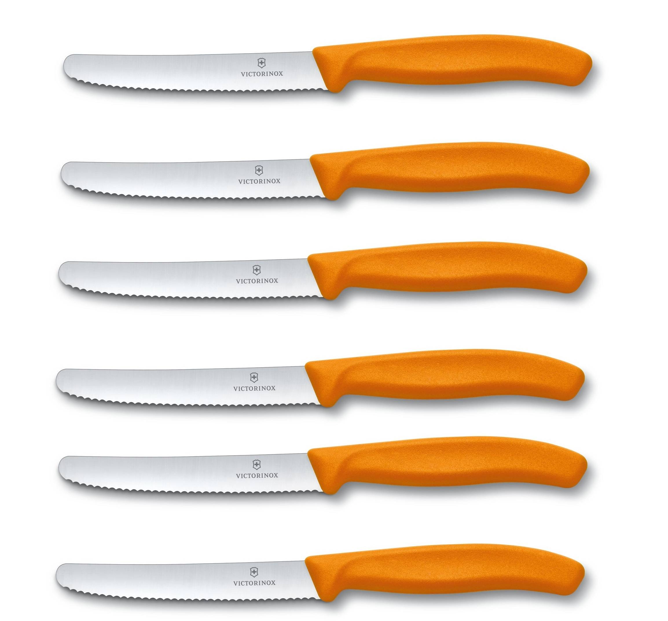 Victorinox | Tafelmesser Set | Swiss Classic Design | scharfe Präzisionsklinge | ergonomisch geformt | perfekte Küchenbegleiter | leuchtendes Orange