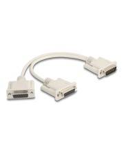Delock Adapter Y-Kabel Splitter D-Sub 15 Pin Stecker zu 2 x Buchse mit