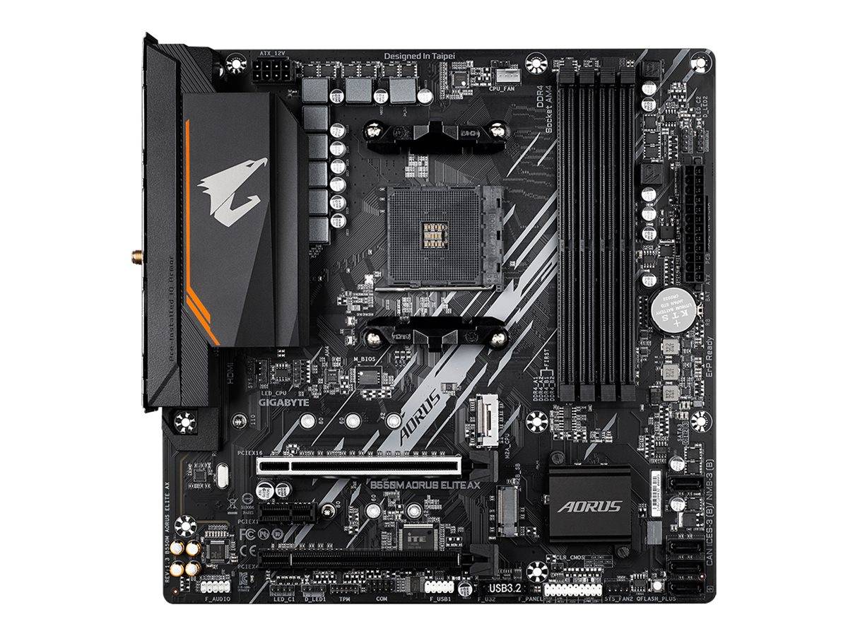 GIGABYTE - AORUS B550M ELITE AX - 1.3 - Motherboard - micro ATX - Socket AM4 - AMD B550 Chipsatz - USB 3.2 Gen 1 - Gigab