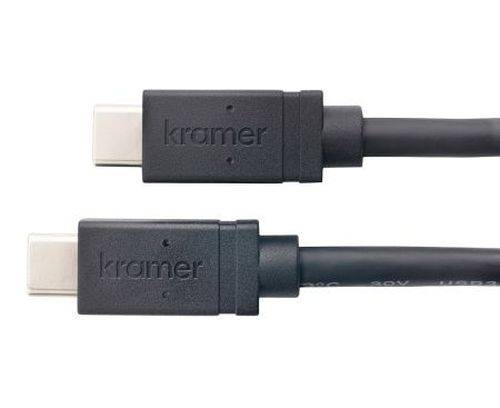 Kramer USB 3.2 Gen.2 Kabel C-U32/FF-3, bis 100 Watt, USB St. C/ USB St. C, schwarz, 0,9 m