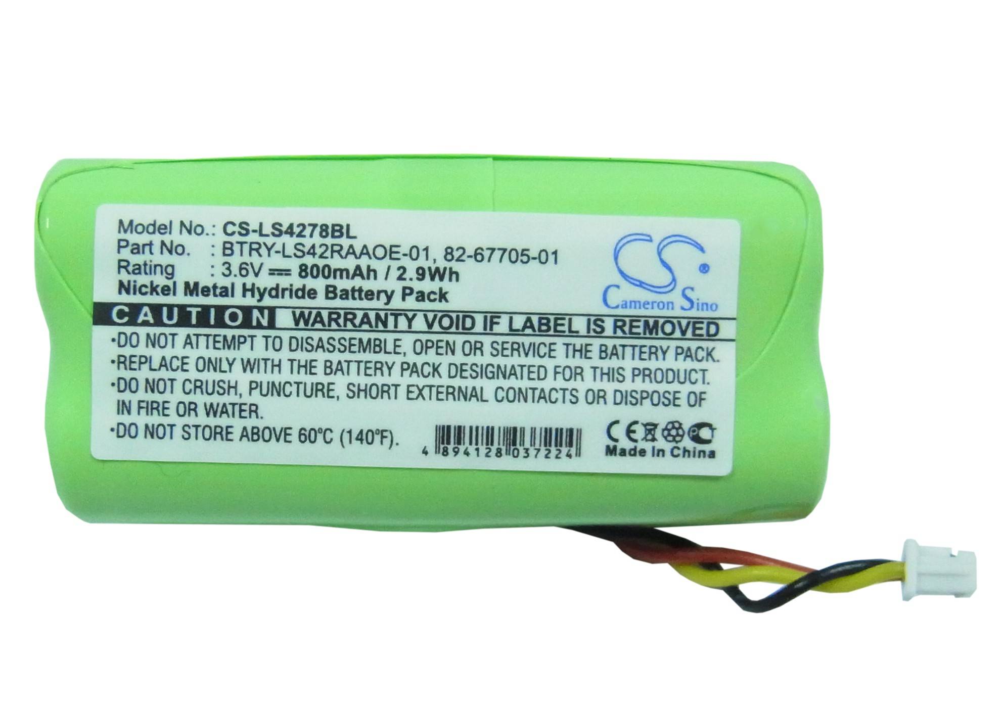Ersatzakku - CS-LS4278BL - Symbol LS4278 - 3,6 Volt 700mAh Ni-MH