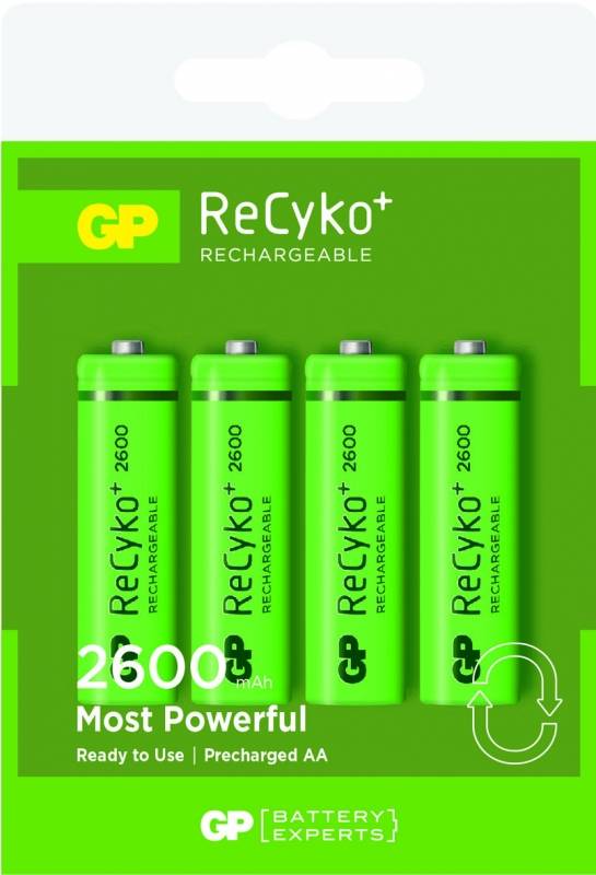 GP - ReCyko+ - 270AAHC - AA Mignon - 1,2 Volt 2600mAh Ni-MH - 4er Blister