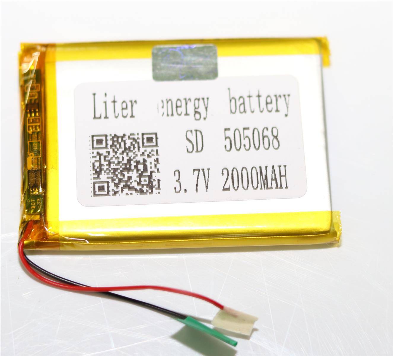 Einzelzelle - 505068 / 055068 - 3,7 Volt 2000mAh Li-Polymer
