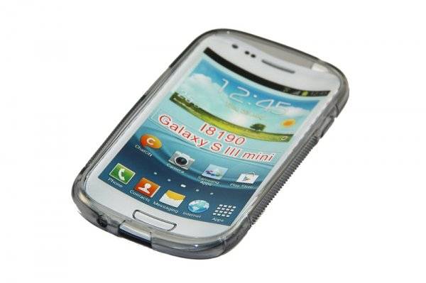 Silicon Case (S-Curve) Samsung I8190 Galaxy S3 mini tansparent / black