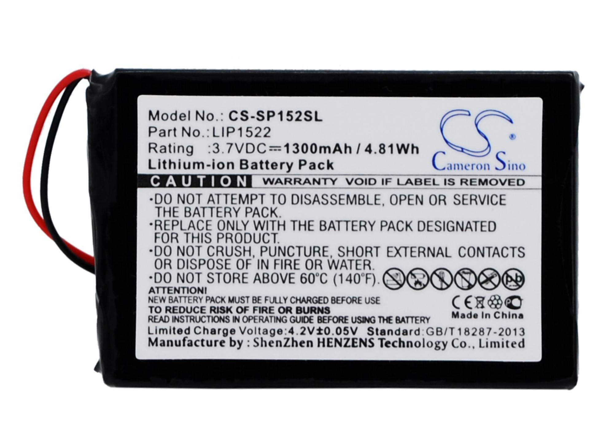Ersatzakku - CS-SP152SL - Sony PS4 Dualshock 4 Wireless Controller / LIP1522 - 3,7 Volt 1300mAh Li-Ion