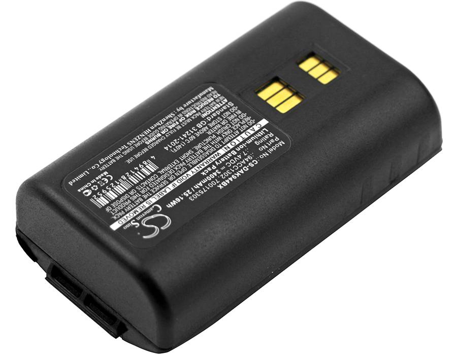Ersatzakku - CS-DAK944BX - Datalogic 700175303 / 94ACC1302 - 7,4 Volt 3400mAh Li-Ion