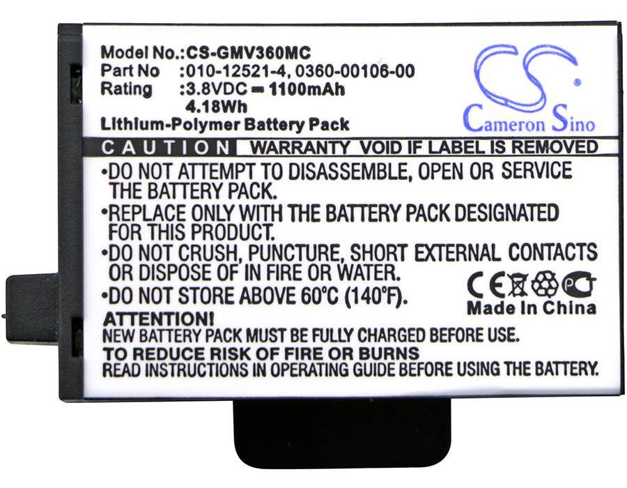 Ersatzakku - CS-GMV360MC - Garmin 010-12521-40 / 360-00106-00 - 3,8 Volt 1100mAh Li-Polymer